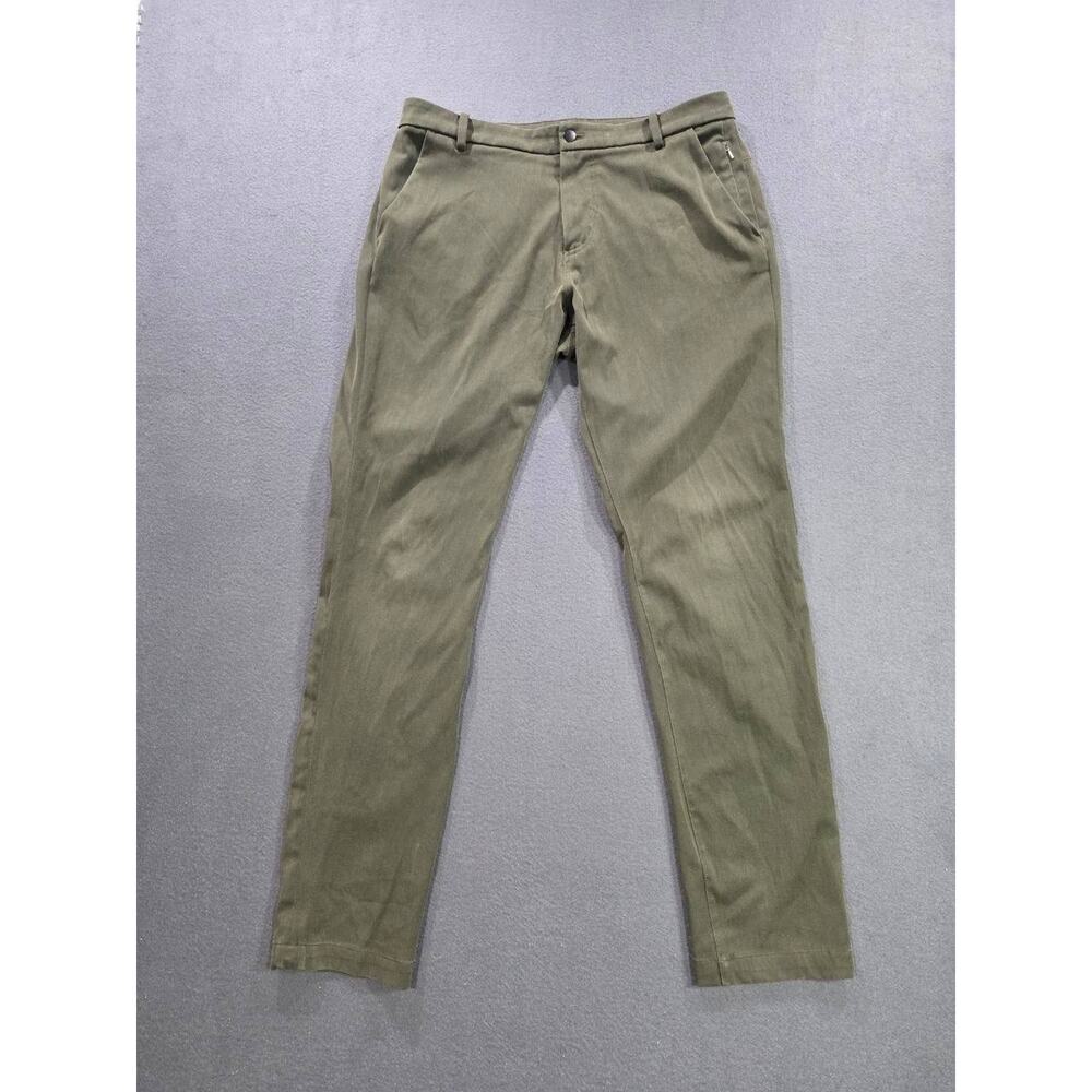Lululemon ABC Slim Fit Ripstop Pants Mens Olive Green Army Trousers 32 A008934 - Picture 2 of 16